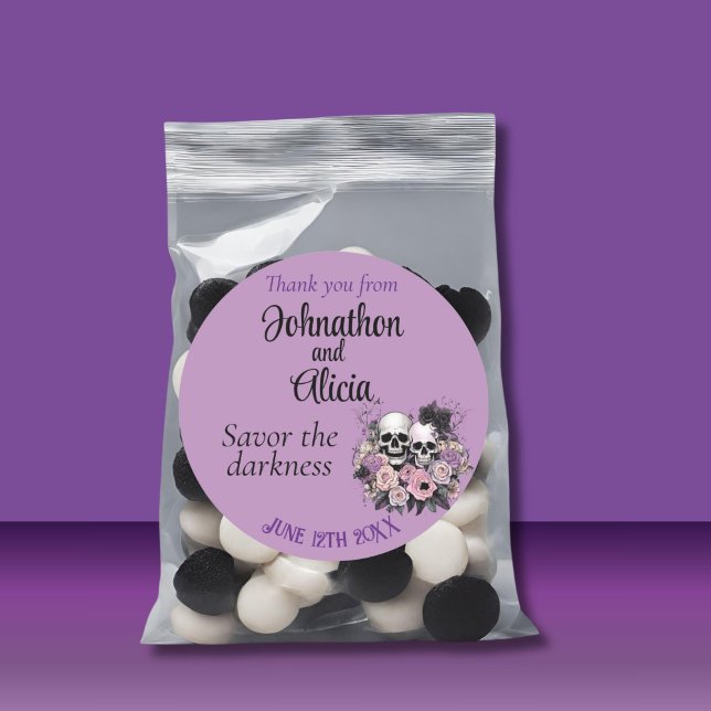 Pastel Goth Sticker Mariage Favor Accessoire Étiqu (Créateur téléchargé)