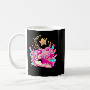 Pastel Goth T-Rex Skull Crystal Crescent Moon Aest Kaffeetasse
