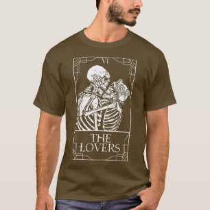 Pastel Goth The Lovers Tarot Card Skeleton Hallowo T-Shirt