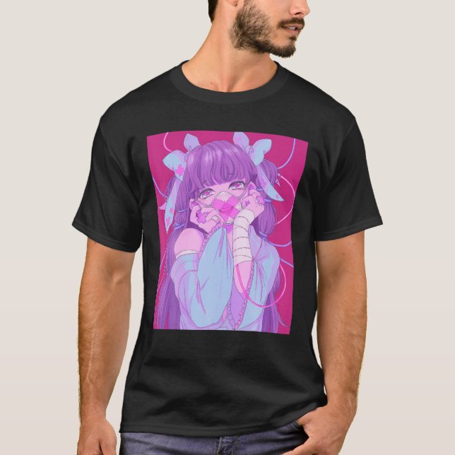 Pastel Goth Yami Kawaii Menhera Waifu Ästhetik an T-Shirt (Vorderseite)
