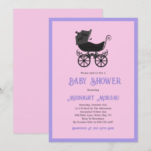 Pastel-Gotischer Kinderwagen-Baby-Party Einladung