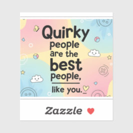 Pastel Gradient Cute Quote Design Aufkleber