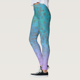 Pastel Gradient Geo Sheeny Leggings