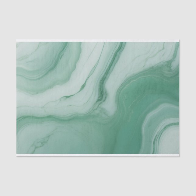 Pastel Gradient Grüne Marmortextur Seidenpapier (Vorderseite)