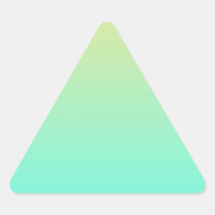 Pastel Gradient Hintergrund Türkis Gelb Dreieckiger Aufkleber
