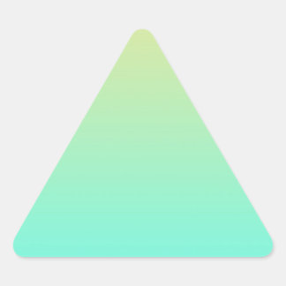 Pastel Gradient Hintergrund Türkis Gelb Dreieckiger Aufkleber