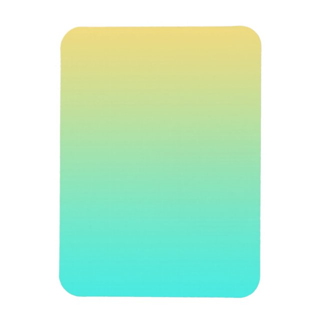 Pastel Gradient Hintergrund Türkis Gelb Magnet (Vertikal)