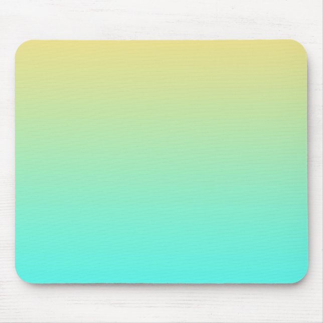 Pastel Gradient Hintergrund Türkis Gelb Mousepad (Vorne)