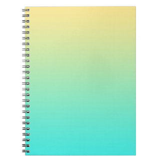 Pastel Gradient Hintergrund Türkis Gelb Notizblock