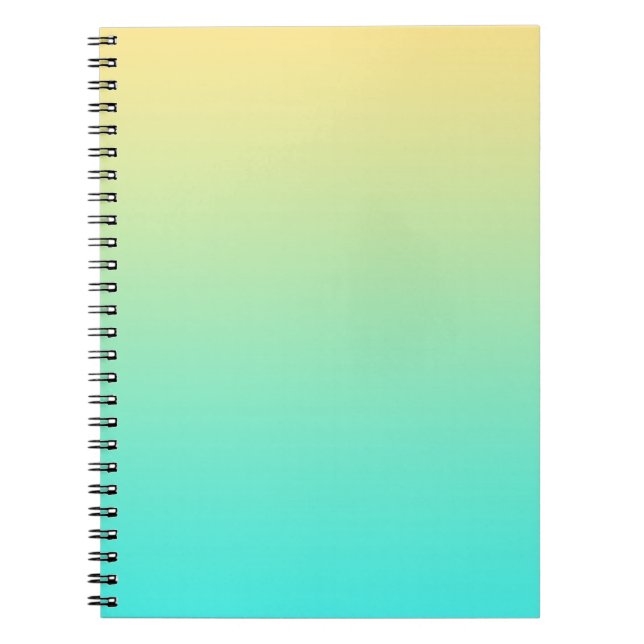 Pastel Gradient Hintergrund Türkis Gelb Notizblock (Vorderseite)