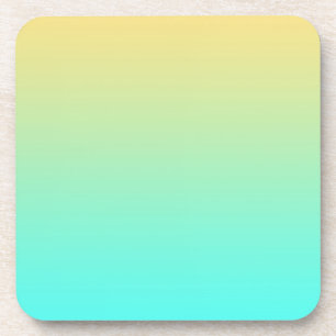 Pastel Gradient Hintergrund Türkis Gelb Untersetzer