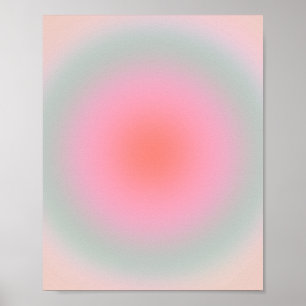 Pastel Gradient Minimalistisch Aura Poster