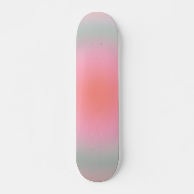 Pastel Gradient Minimalistisch Aura Skateboard (Vorne)