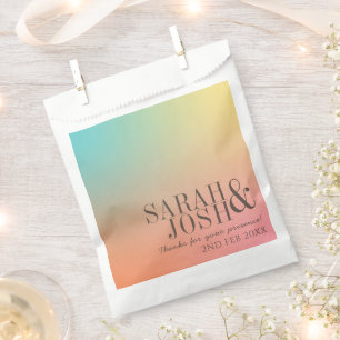 Pastel Gradient Retro farbenfrohe Ombre Wedding Geschenktütchen