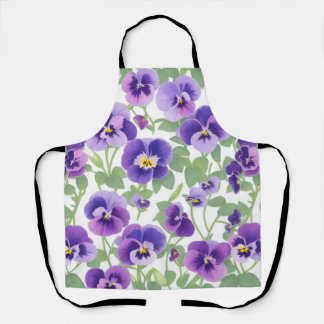 Pastel Graphic Lila Stiefmütterchen Schürze