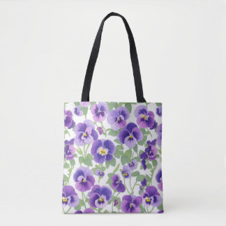 Pastel Graphic Lila Stiefmütterchen Tasche