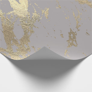 Pastel Grauer Abstrakt Foxier Goldmarmor Shiny Gla Geschenkpapier