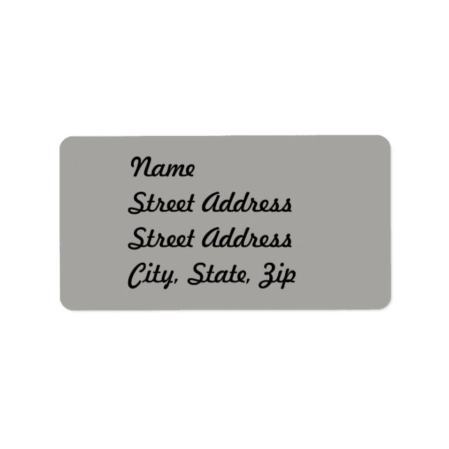 Pastel Gray Address Sticker Adressaufkleber (Vorne)