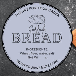 Pastel Gray Sourdough Brot Danke Sticker
