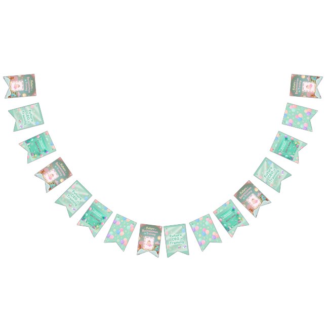 Pastel Green Baby Birthday Bunting Flags Wimpelkette (Alle)