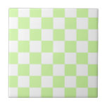 Pastel Green Checkered Gingham Pattern Fliese<br><div class="desc">Pastel Green Checkered Gingham Pattern</div>