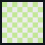 Pastel Green Checkered Gingham Pattern Poster<br><div class="desc">Pastel Green Checkered Gingham Pattern</div>