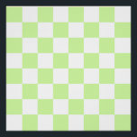 Pastel Green Checkered Gingham Pattern Poster<br><div class="desc">Pastel Green Checkered Gingham Pattern</div>