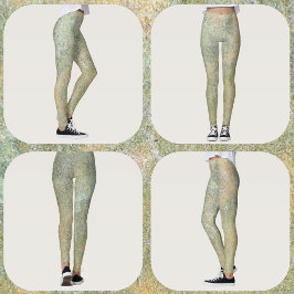 Pastel Green Crean Beige Natursandstone Leggings