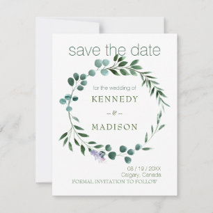 Pastel Green Floral Wedding Einladung