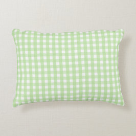 Pastel Green Gingham Pattern Dekokissen
