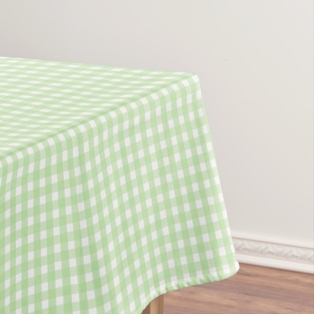 Pastel Green Gingham Pattern Tischdecke (Beispiel)
