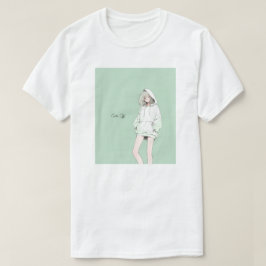 Pastel Green JK Tシャツ｜寿司娘 GenerativeAI T-Shirt