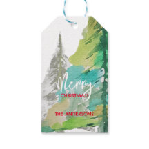 Pastel Green Moderner Weihnachtsbaum Wasserfarbe K