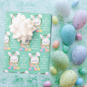 Pastel Green Oaster Personalisierte Kinder Geschenkpapier Set