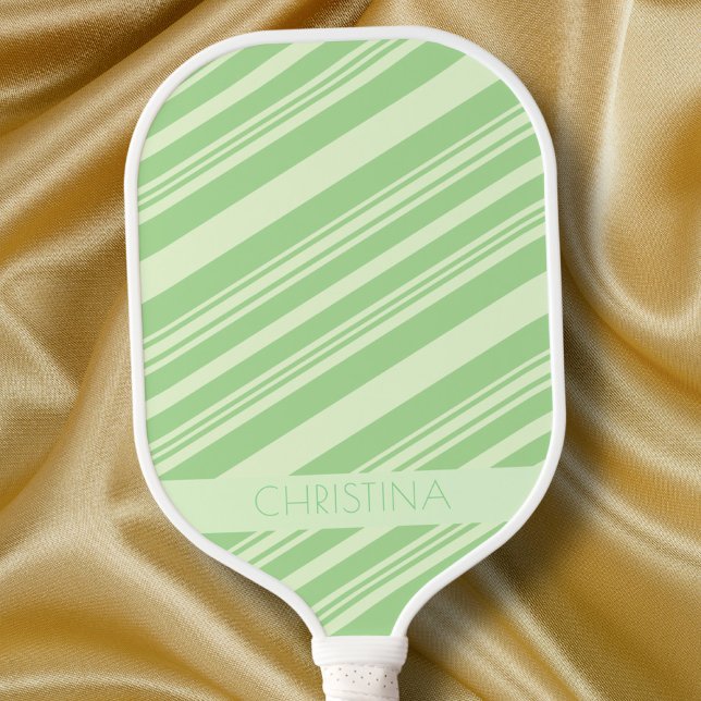 Pastel Green Olive Green Eleganter Chic Individuel Pickleball Schläger (Von Creator hochgeladen)