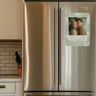 Pastel Green Palm Tree Holiday Magnet