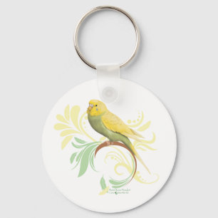 Pastel Green Parakeet Schlüsselanhänger