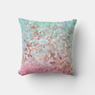 PASTEL GREEN PINK PIXEL DESIGN CUSTOM CUSHION KISSEN