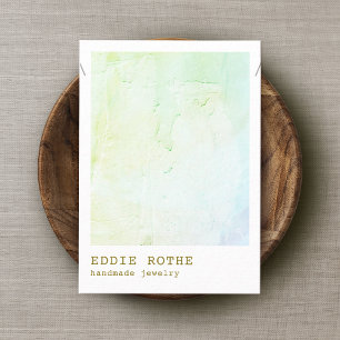 Pastel Green Plaster Abstrakte Nekklasseanzeige Visitenkarte