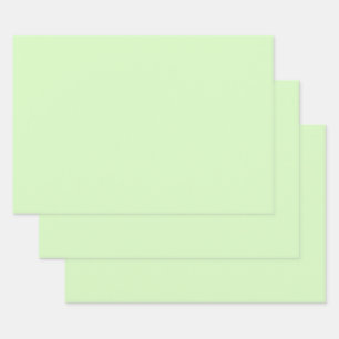 Pastel Green Tea Leaf Solid Farbe Geschenkpapier Set