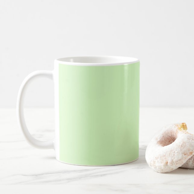 Pastel Green Tea Leaf Solid Farbe Kaffeetasse (Mit Donut)