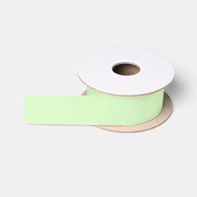 Pastel Green Tea Leaf Solid Farbe Satinband (Spule)