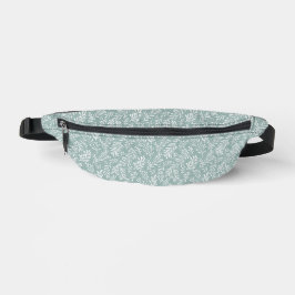 PASTEL GREEN UND WHITE TINY BRANCHES BAUCHTASCHE