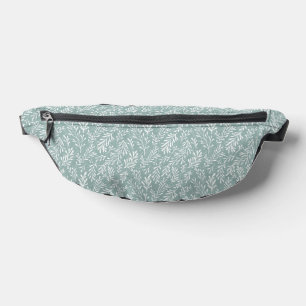 PASTEL GREEN UND WHITE TINY BRANCHES BAUCHTASCHE