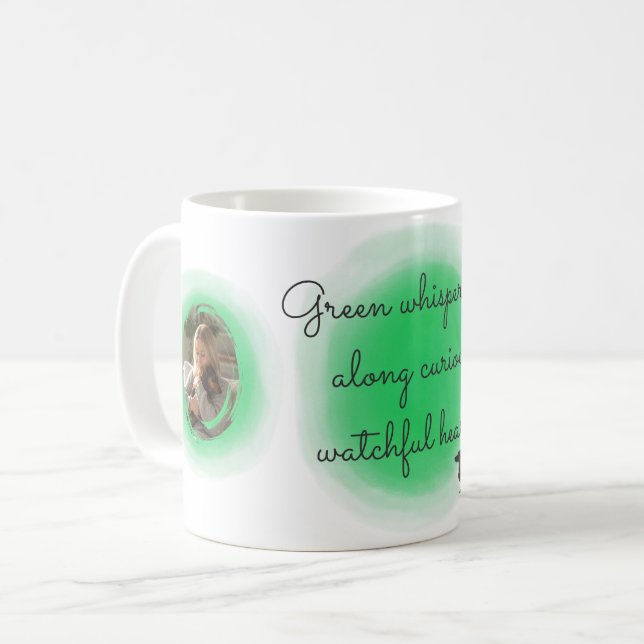 Pastel Green Watercolor Dachshund Personalized  Kaffeetasse (Vorderseite Links)