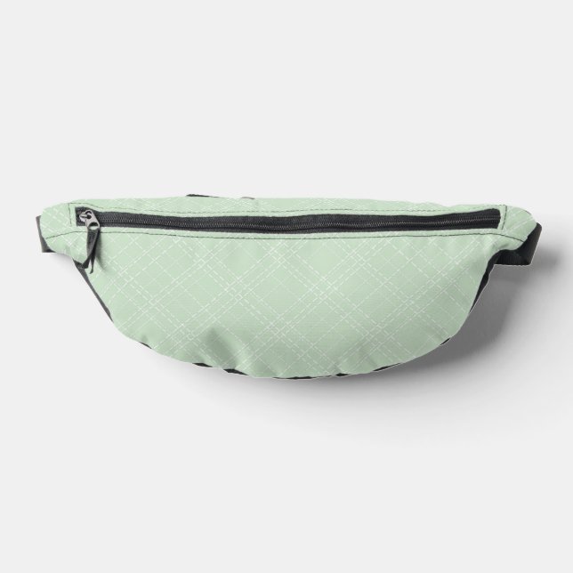 PASTEL GREEN & WHITE DIN KARIERT PATTERN BAUCHTASCHE (Ablage )