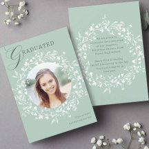 Pastel Green White Wildblume Wreath Abschluss