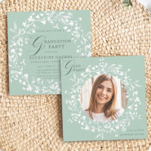 Pastel Green White Wildblume Wreath Abschluss
