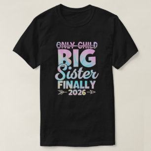 Pastel große Schwester 2026 einzigartige Schwanger T-Shirt