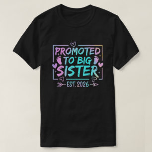 Pastel große Schwester 2026 einzigartige Schwanger T-Shirt